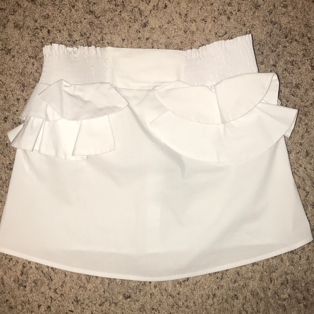 lea and viola ruffle skirt white